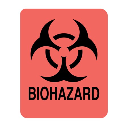 Nevs Label, Biohazard Symbol 10" x 8" MLP-0012